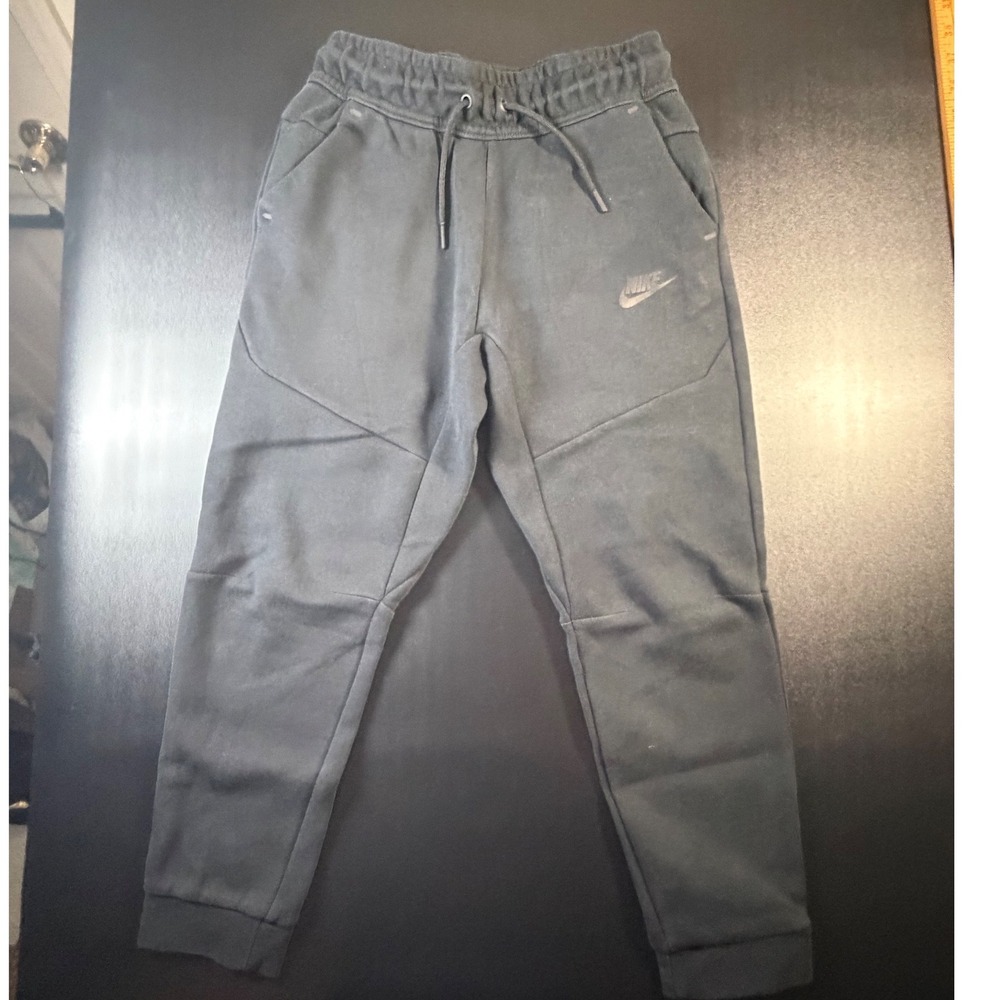 Nike Tech Fleece Boys Joggers Black‎ Sweatpants Youth Medium K9